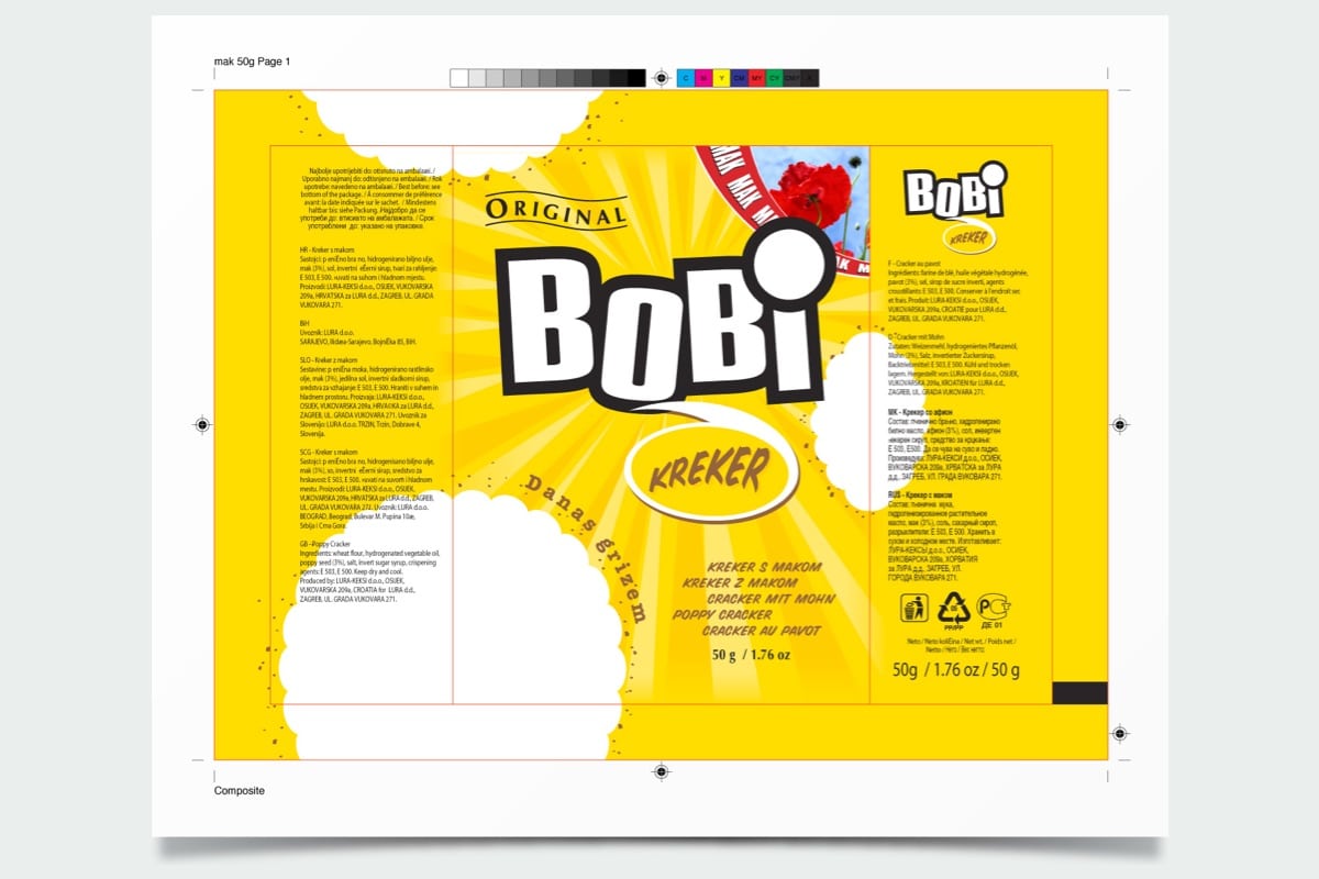 Printdesign und Verpackungsdesign Projekt O2 Projekt Bobi
